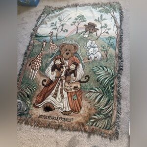Boyds Bears Noah's Ark Tapestry Throw - Brown, Green, White